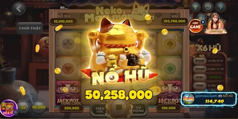 Người chơi có thể đắm chìm trong siêu phẩm Neko May Mắn
